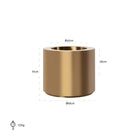 Donna Brushed Gold Planter - 60cm by Richmond Interiors