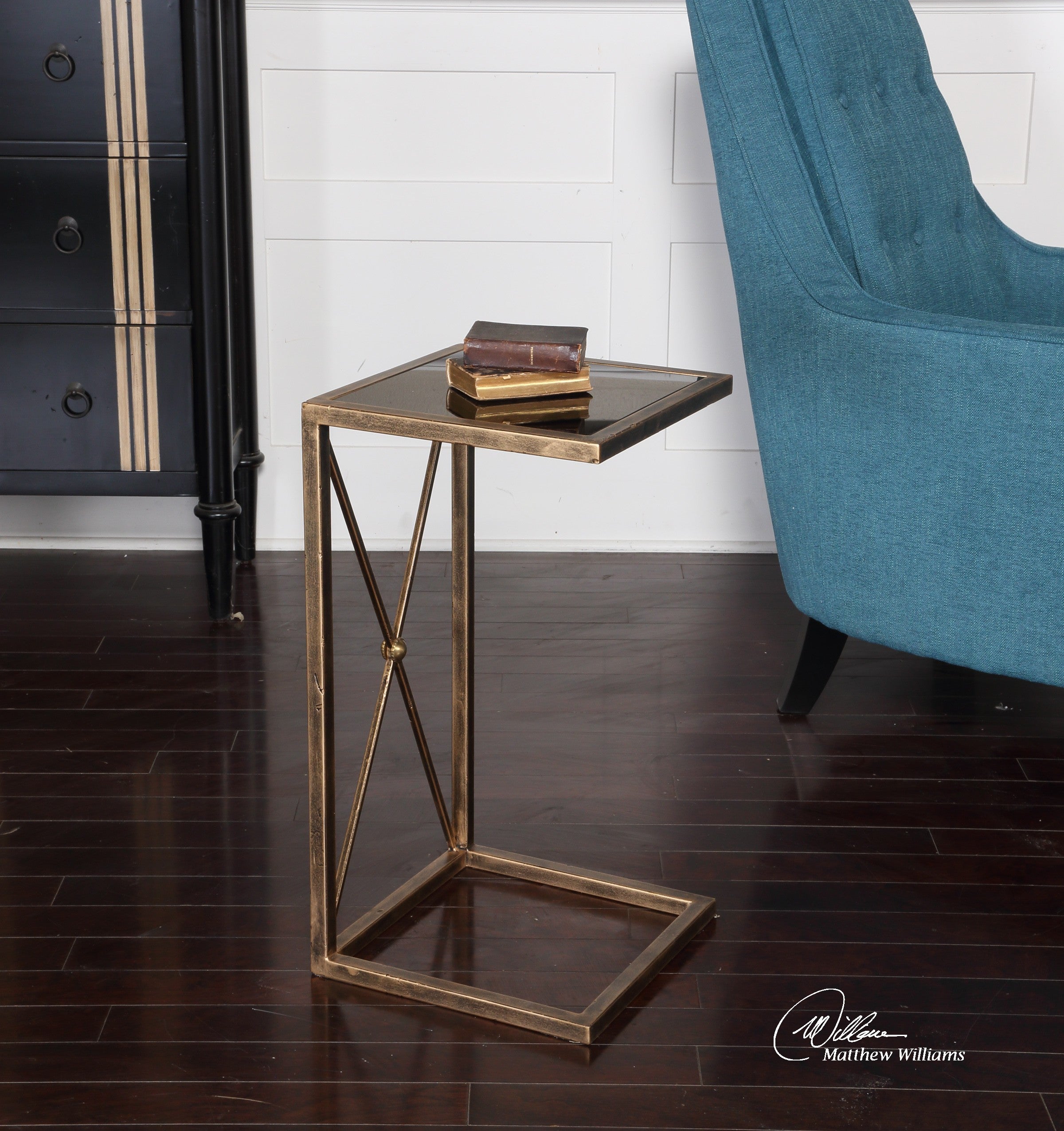 Zafina Gold Accent Table by Uttermost