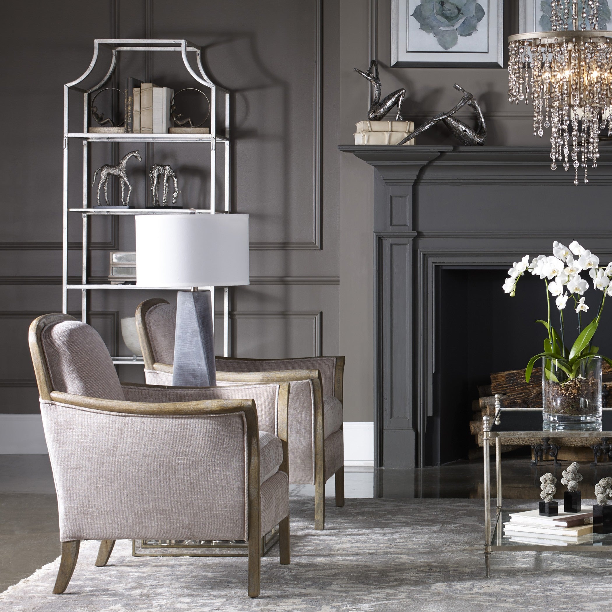 Aurelie Silver Etagere by Uttermost