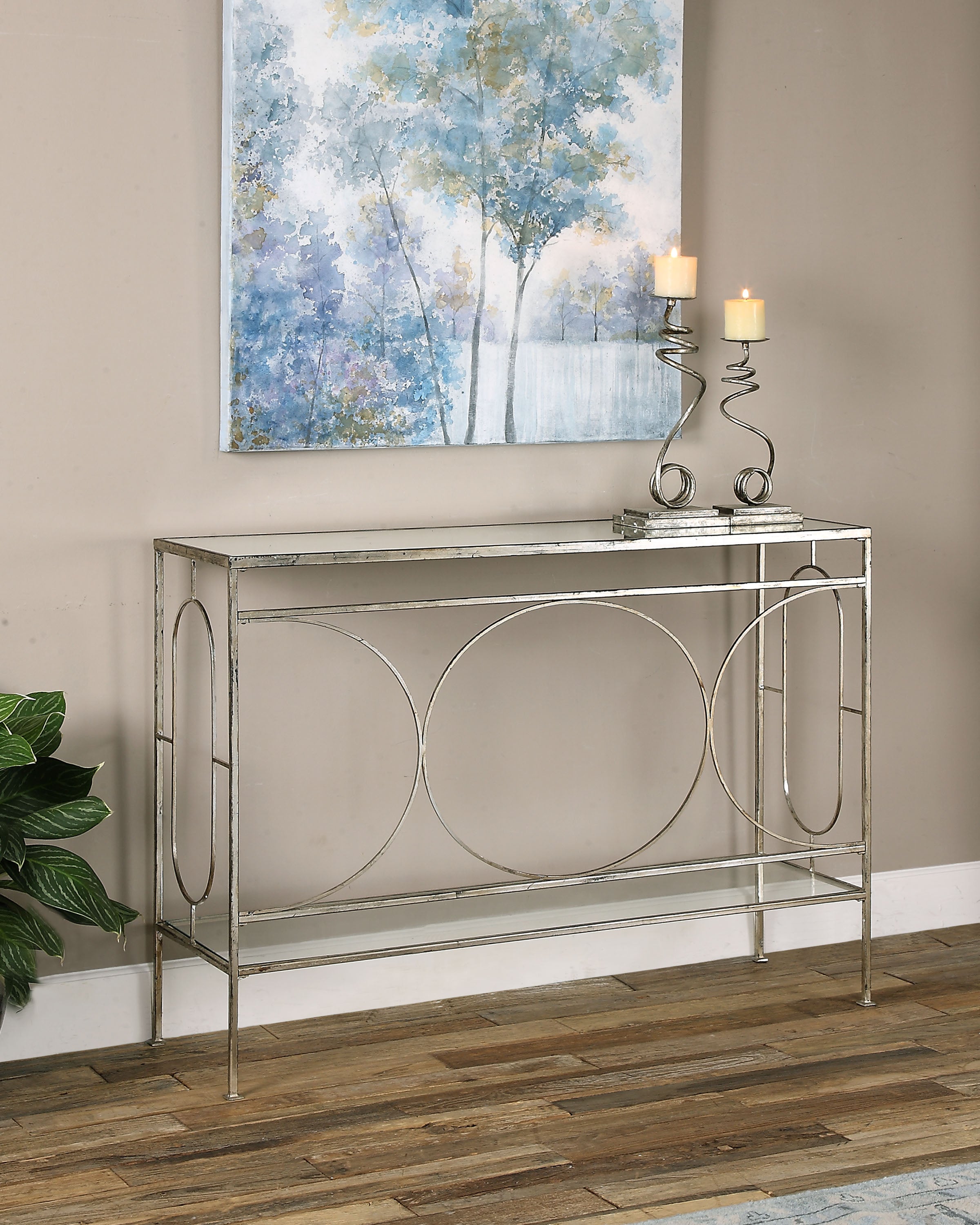 Luano Silver Console Table by Uttermost