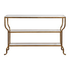Deline Console Table in Gold by Uttermost