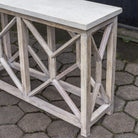 Catali Ivory Stone Console Table by Uttermost