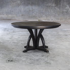 Maiva Round Black Dining Table by Uttermost