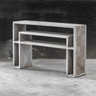 Genara Bone White Carved Console Table by Uttermost