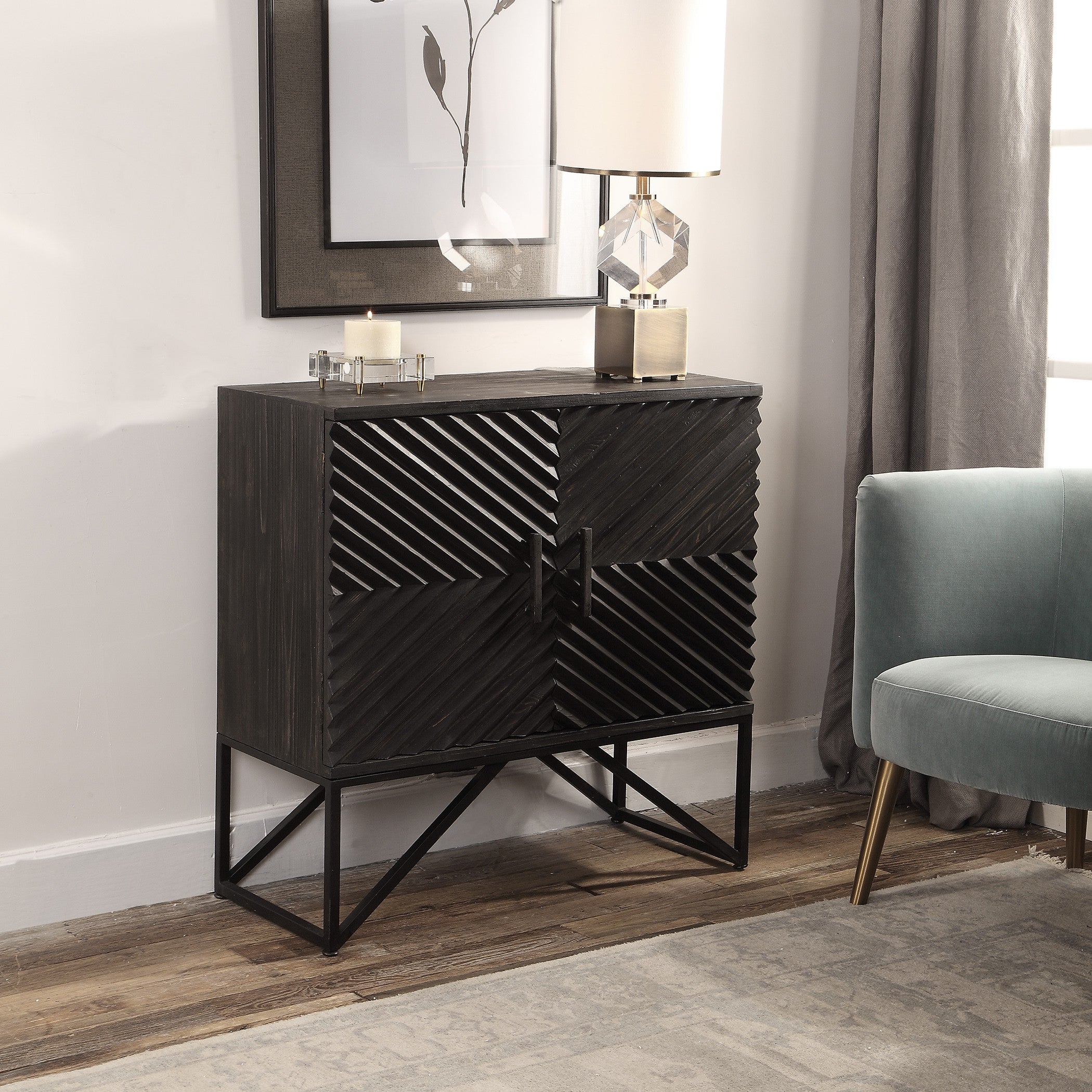 Zadie Ebony Accent Cabinet by Uttermost