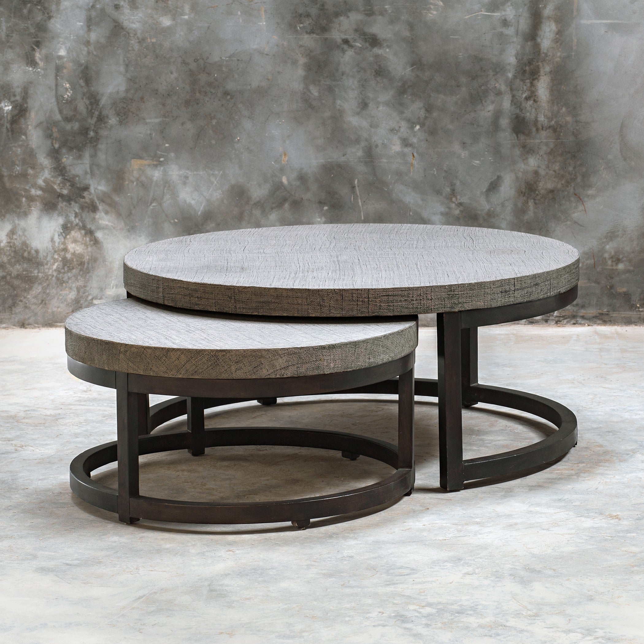 Aiyara Gray Nesting Tables - Set of 2 by Uttermost
