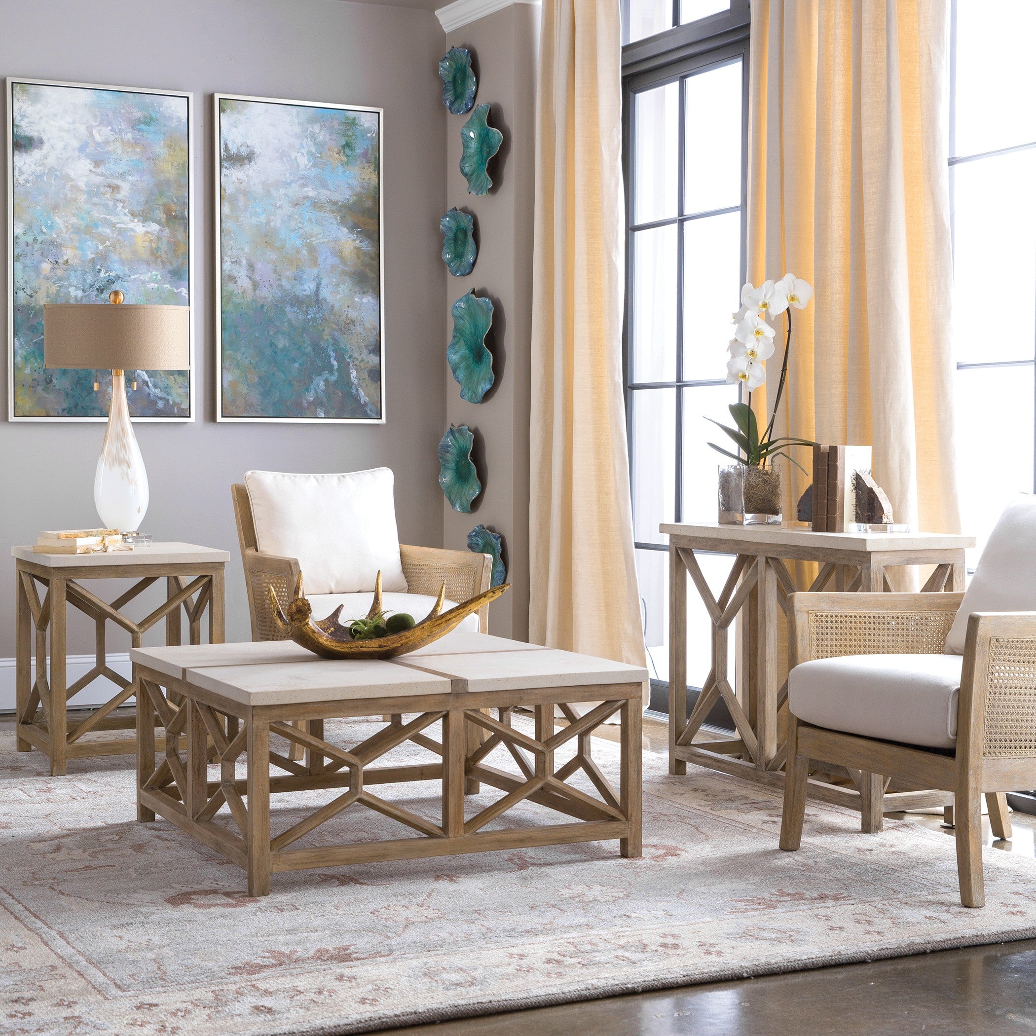 Catali Stone End Table by Uttermost