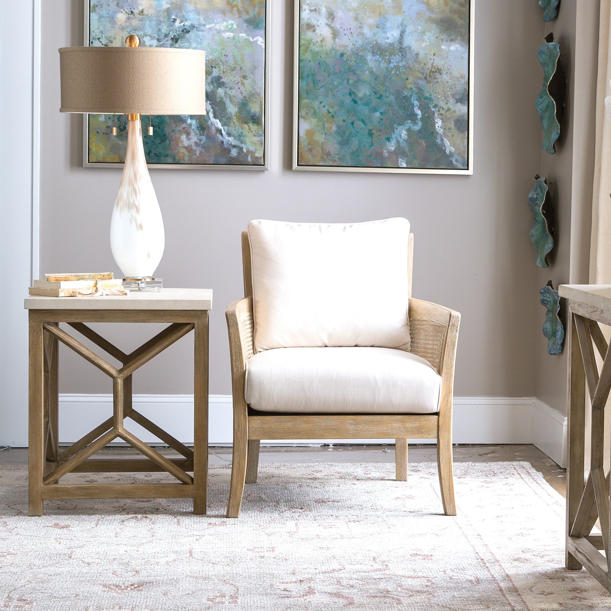 Catali Stone End Table by Uttermost