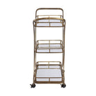 Stassi Gold Serving Cart in Gold by Uttermost