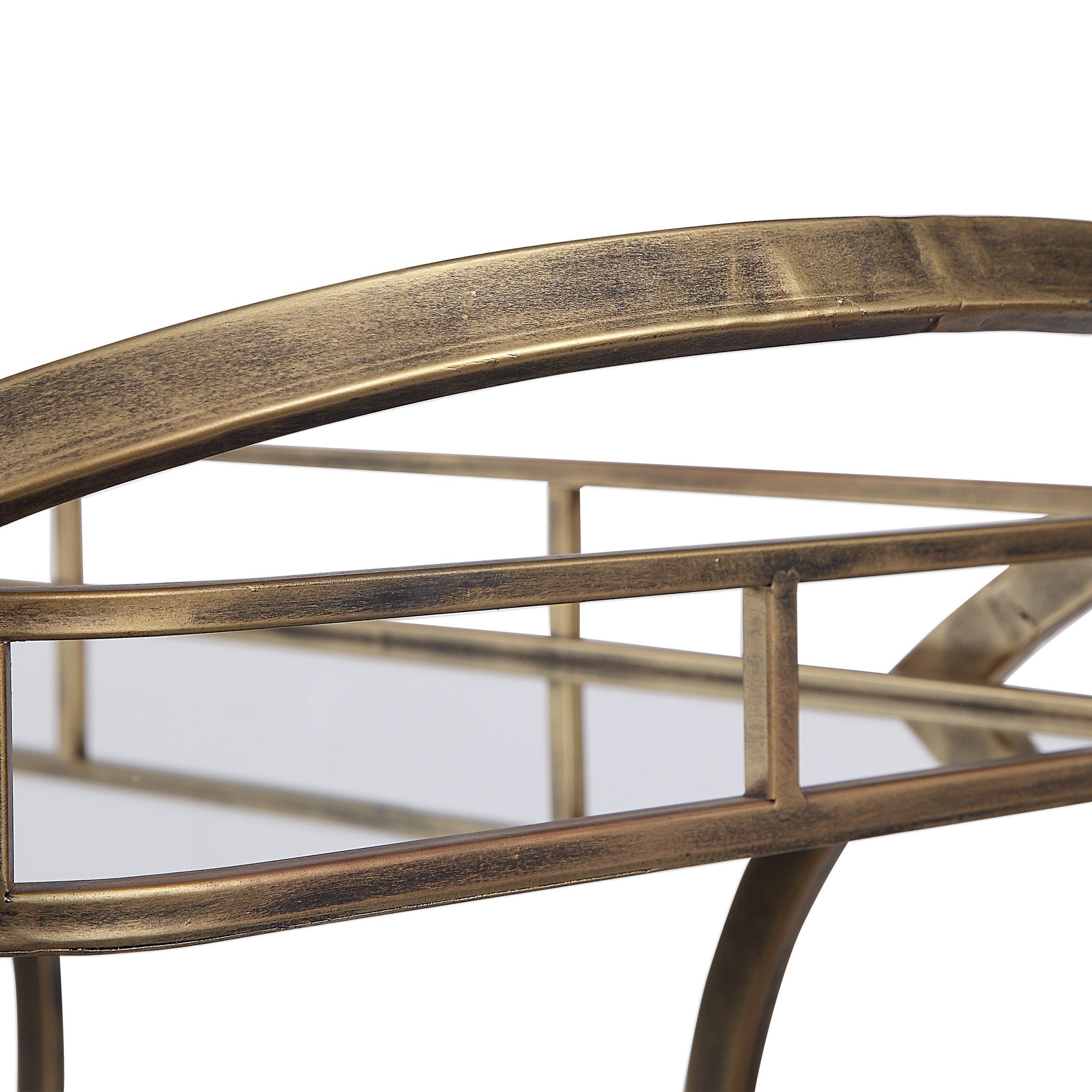 Stassi Gold Serving Cart in Gold by Uttermost