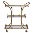 Stassi Gold Serving Cart in Gold by Uttermost