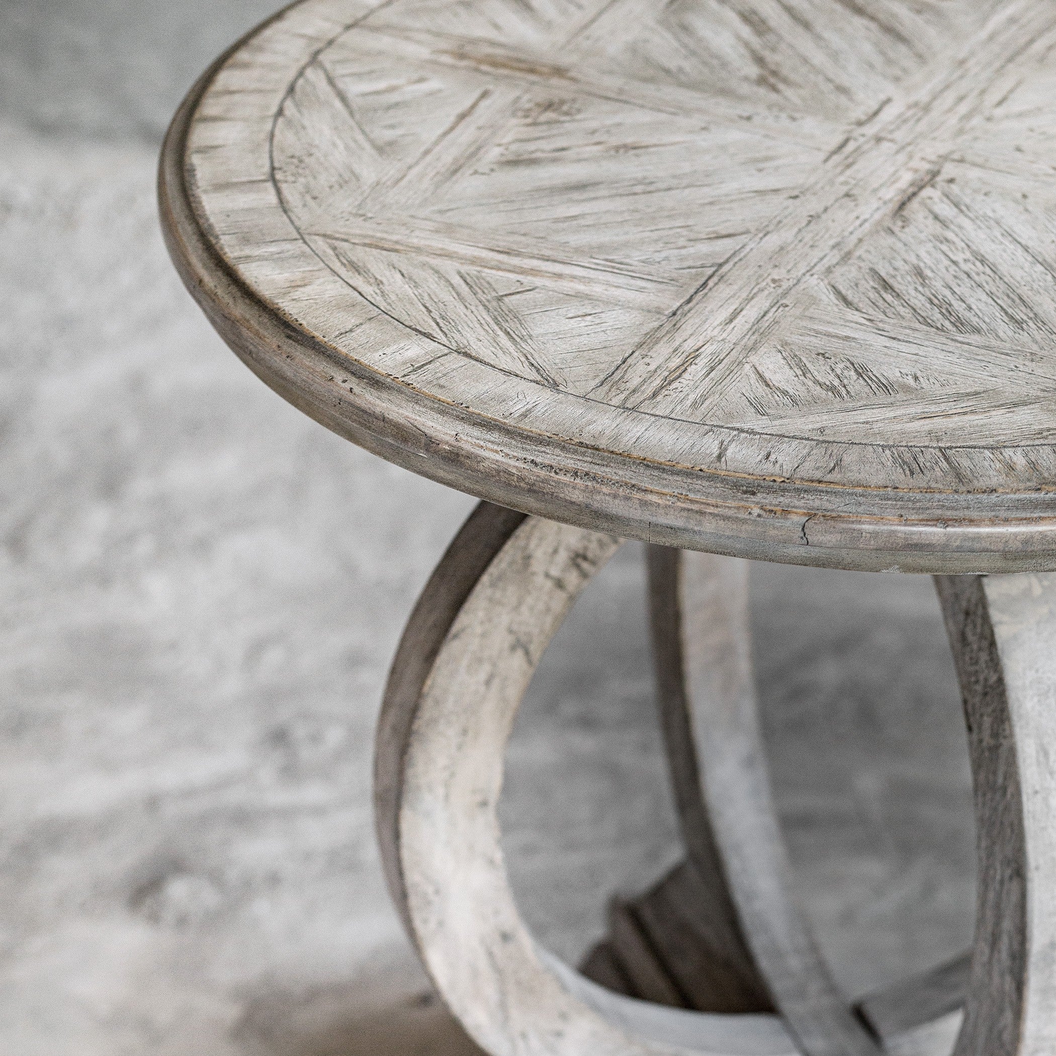Maiva White Side Table by Uttermost