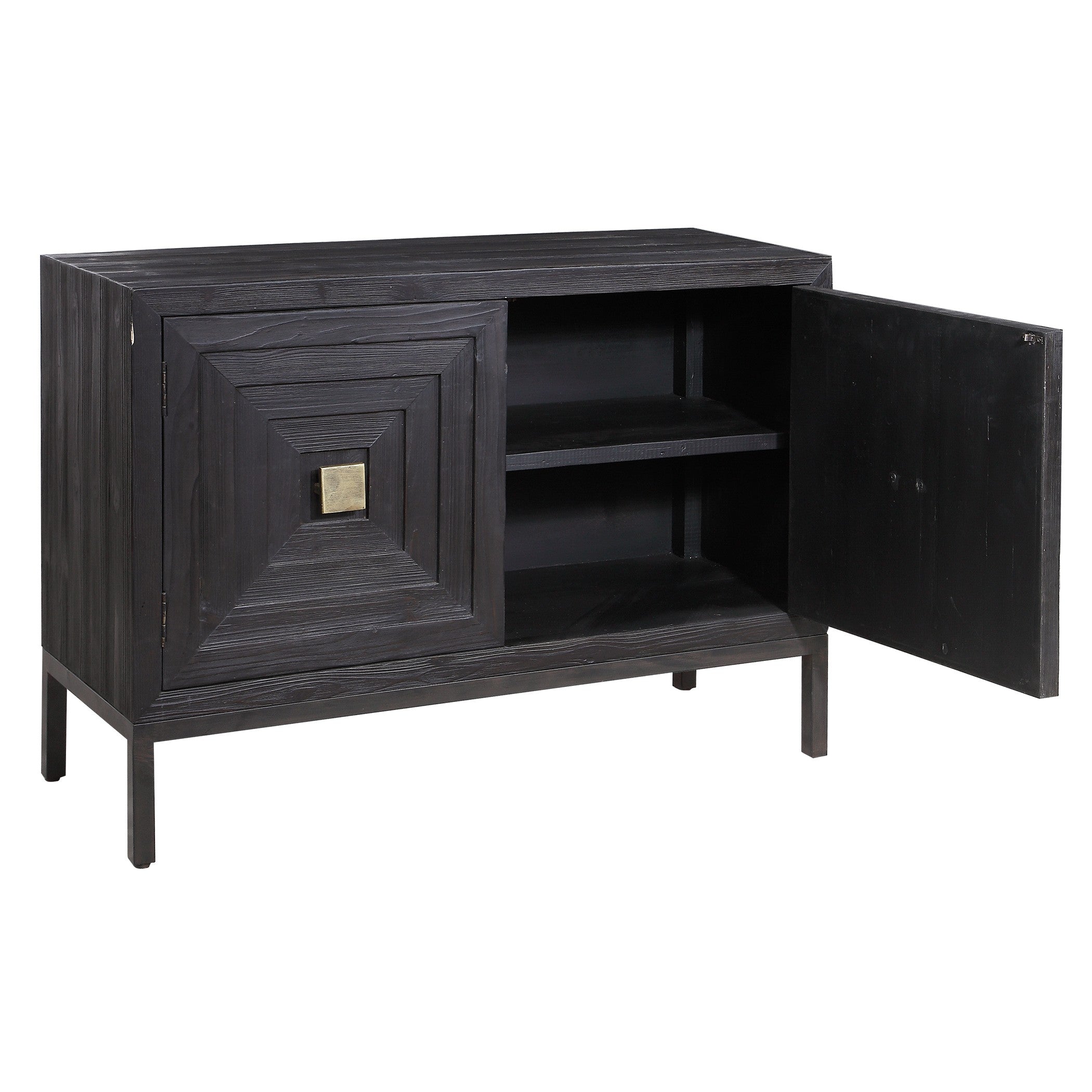 Aiken Dark Walnut 2 Door Cabinet by Uttermost