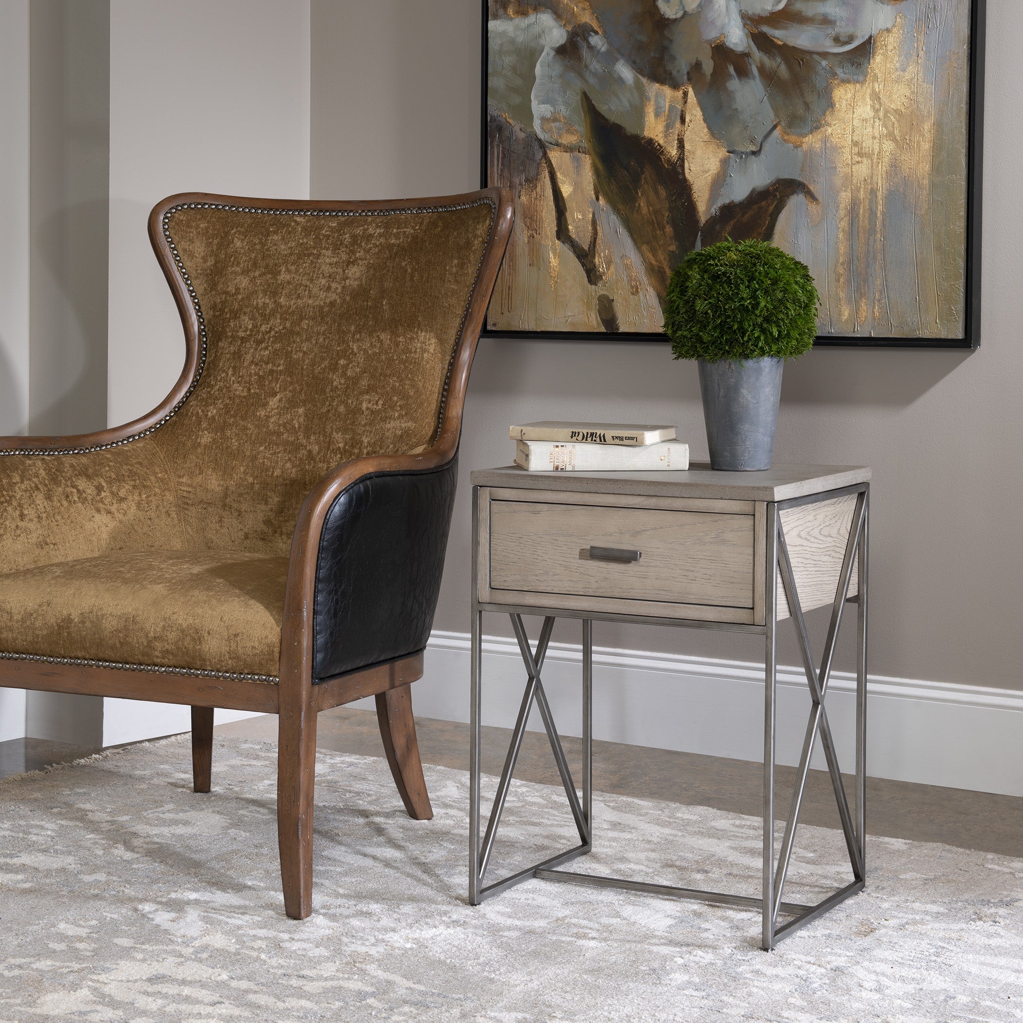 Cartwright Gray Side Table by Uttermost
