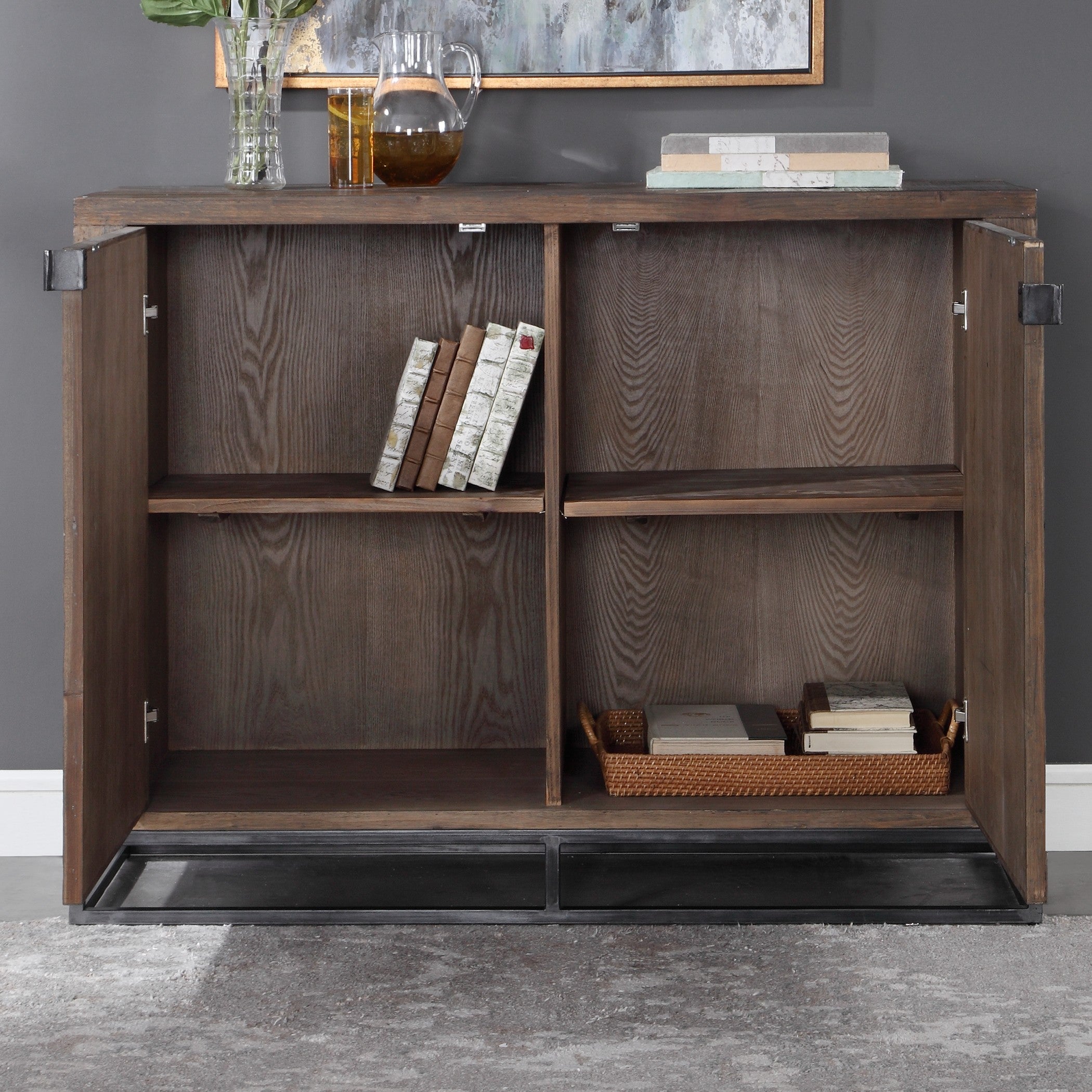 Evros Reclaimed Wood 2 Door Cabinet by Uttermost