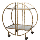 Zelina Gold Bar Cart by Uttermost