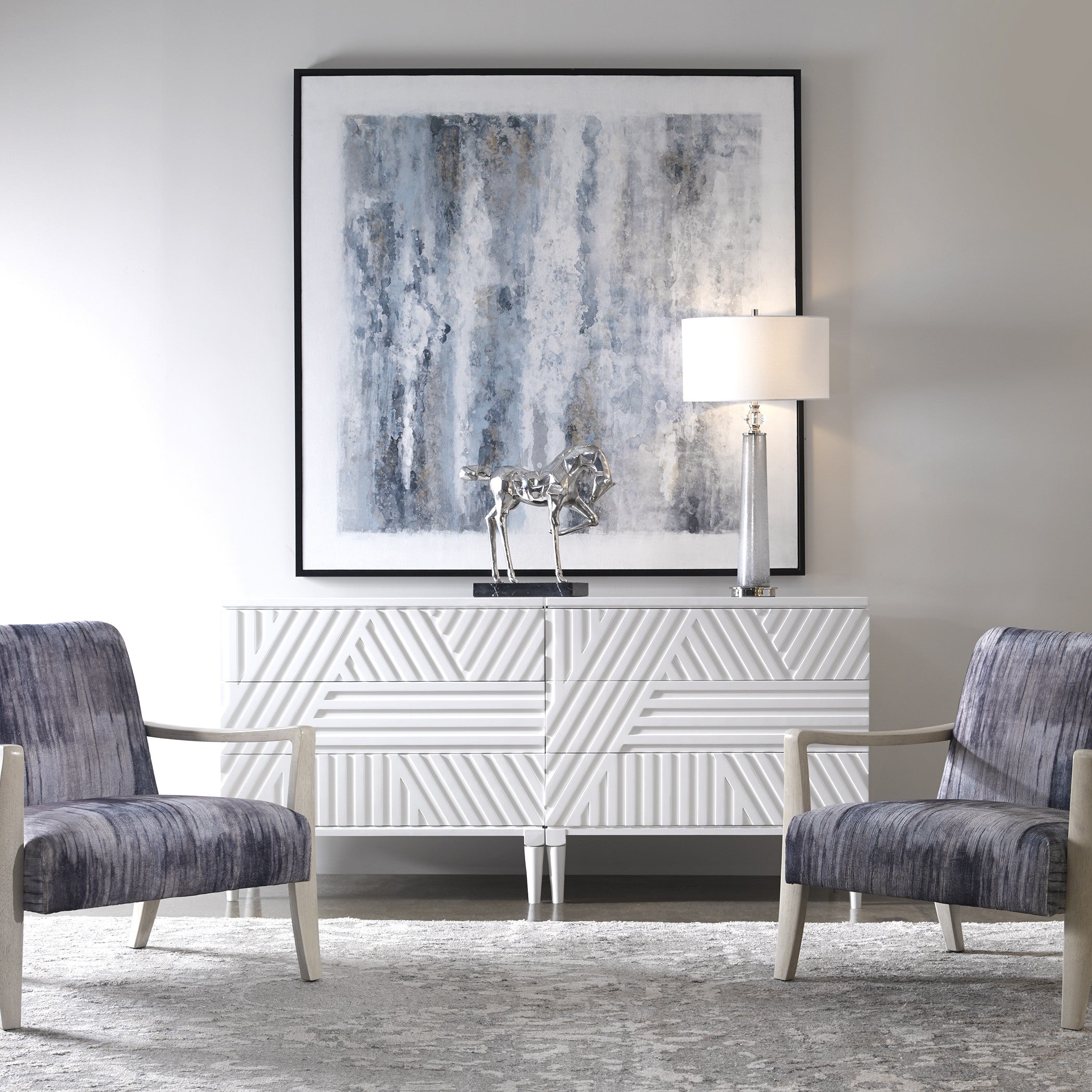 Colby White Drawer Chest by Uttermost
