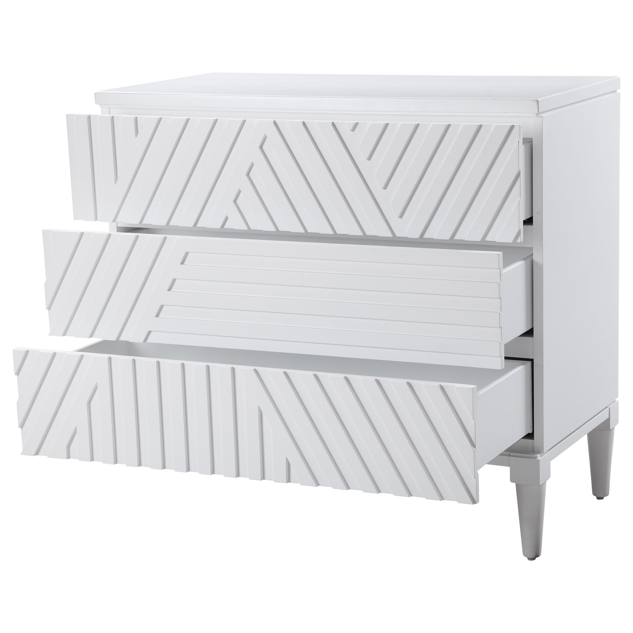Colby White Drawer Chest by Uttermost