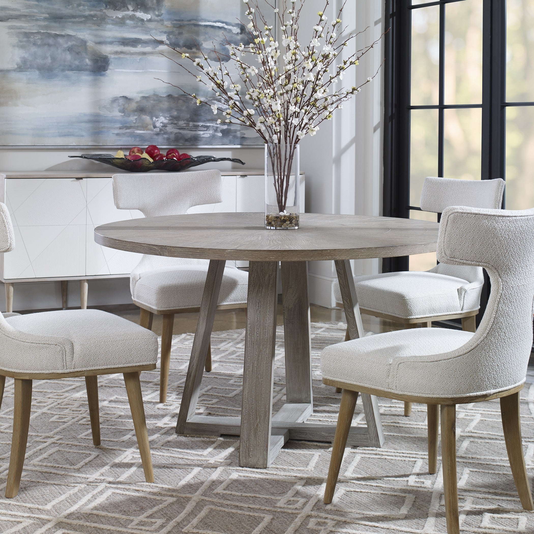 Gidran Dining Table in Grey by Uttermost