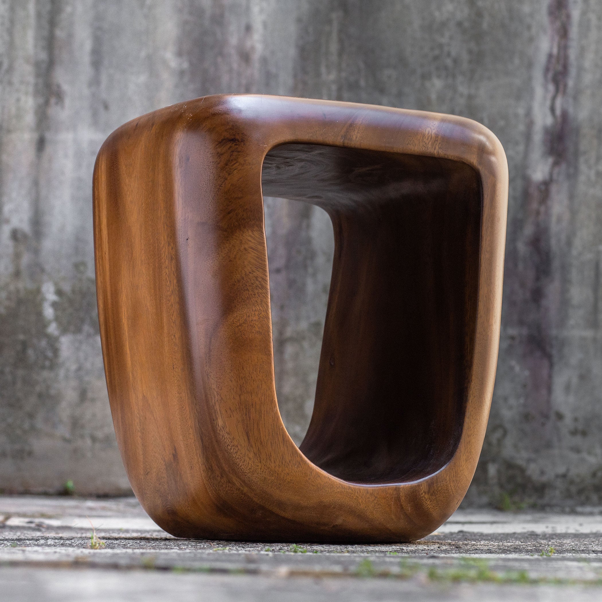 Loophole Wooden Side Table by Uttermost