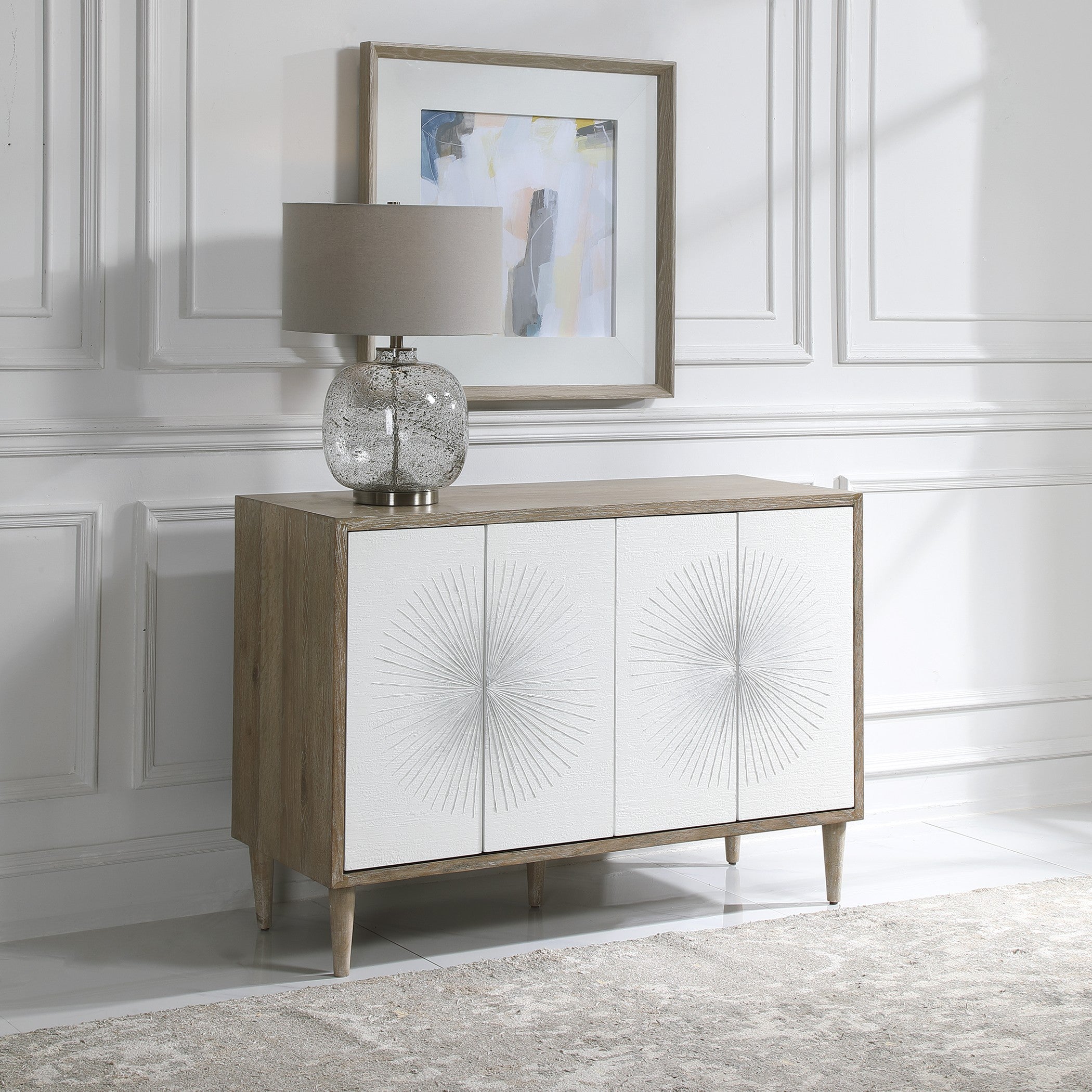 Dani 4 Door White Cabinet by Uttermost