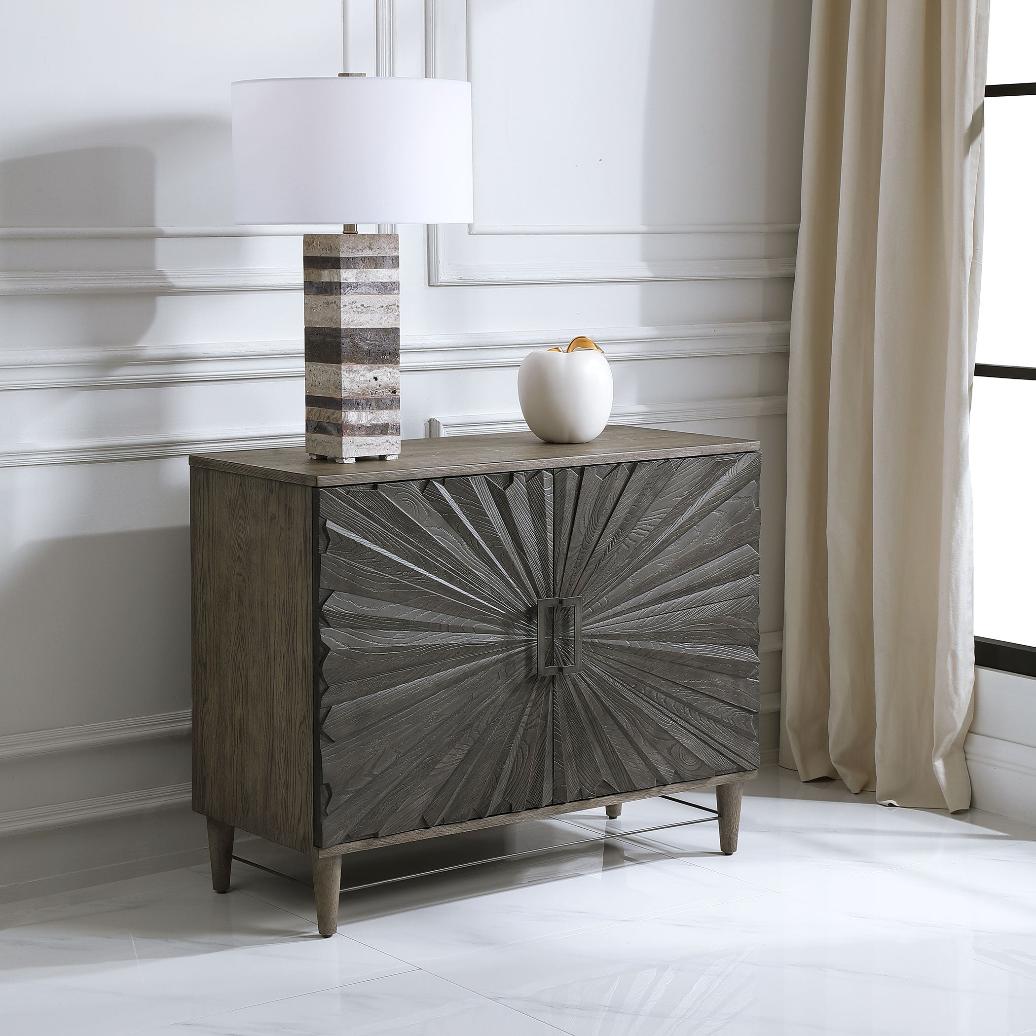 Shield Gray Oak 2 Door Cabinet by Uttermost