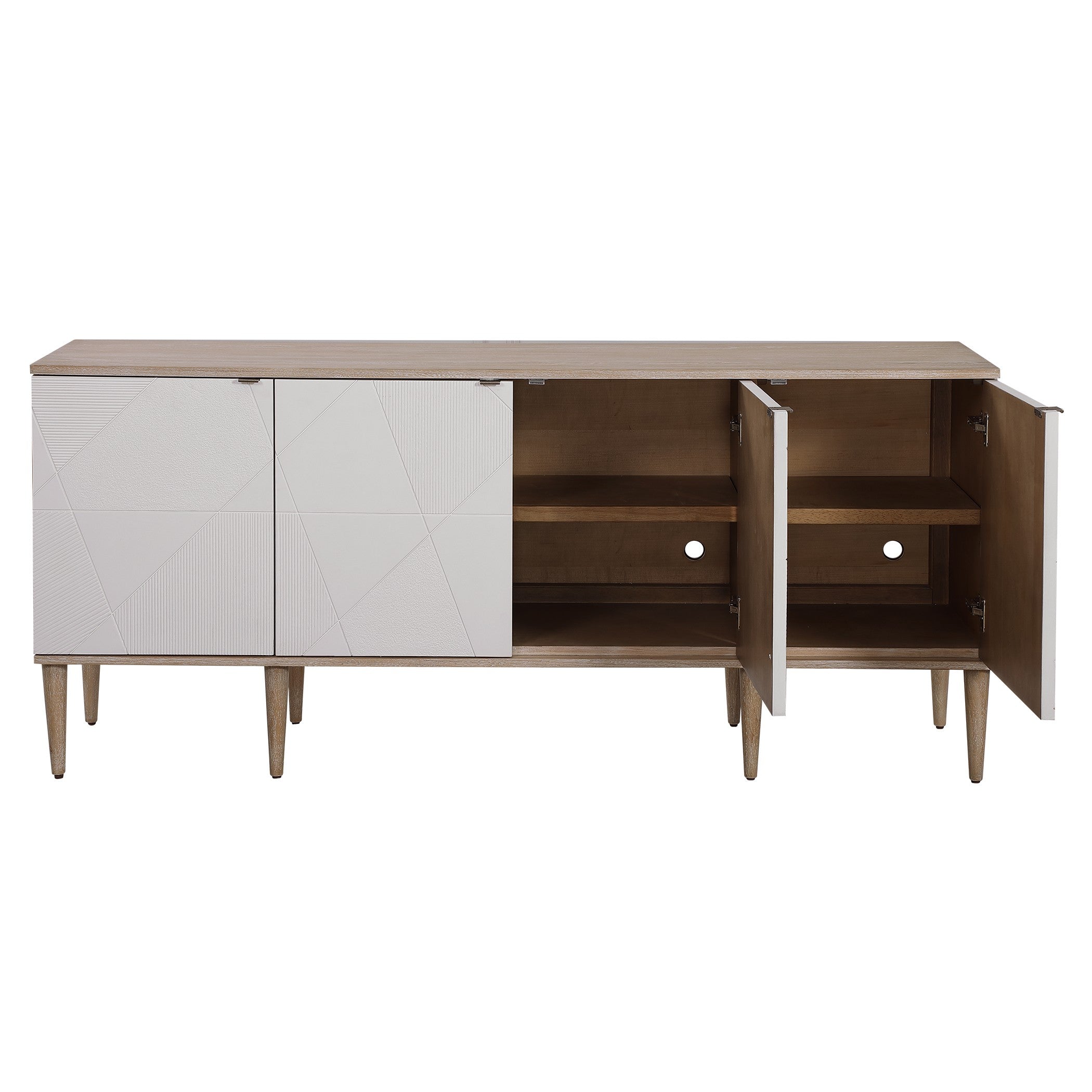 Tightrope 4 Door Modern Sideboard Cabinet by Uttermost