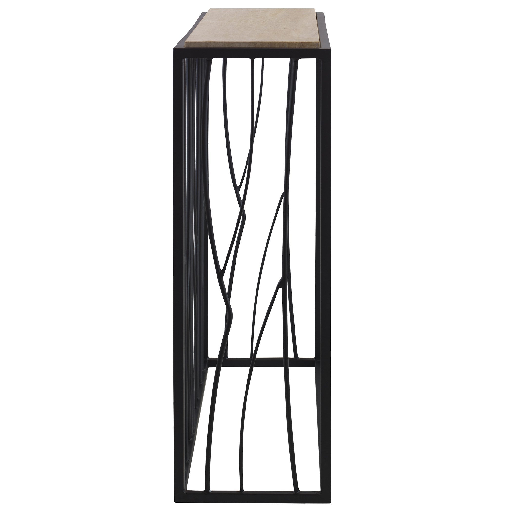 Reed Travertine Console Table by Uttermost