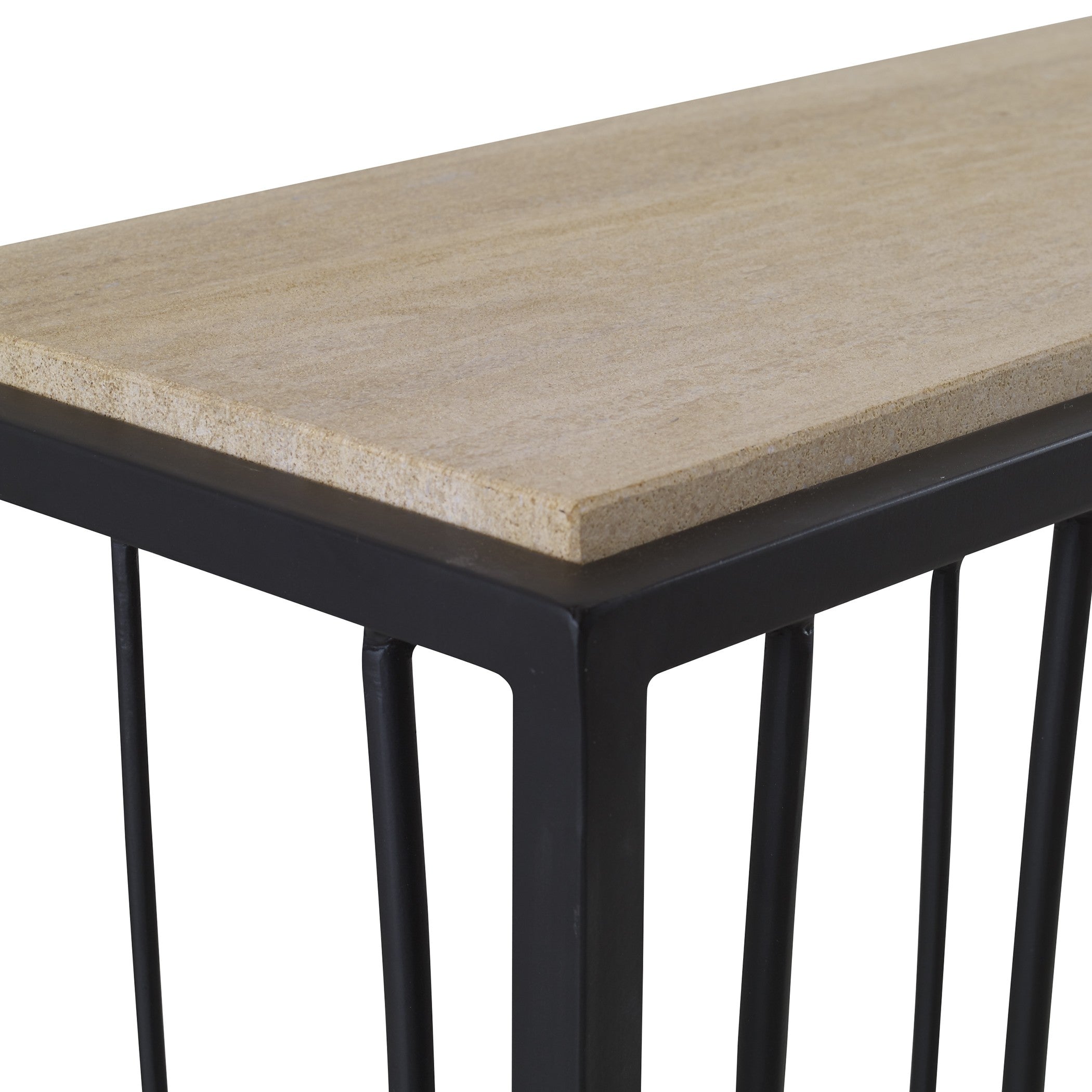 Reed Travertine Console Table by Uttermost