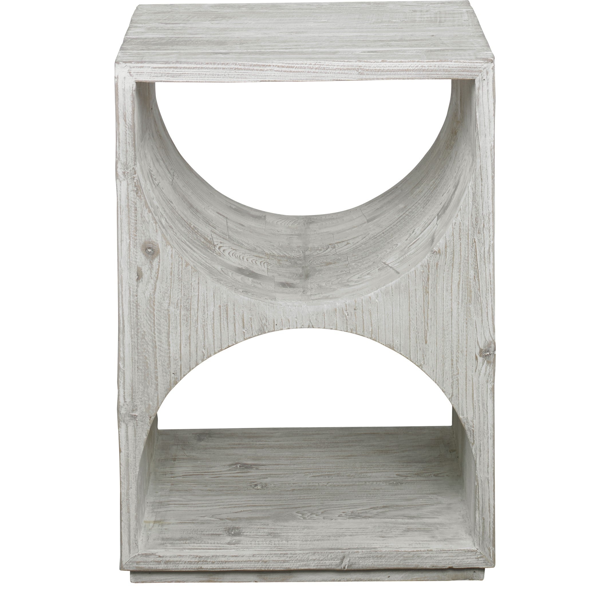 Hans White Side Table by Uttermost