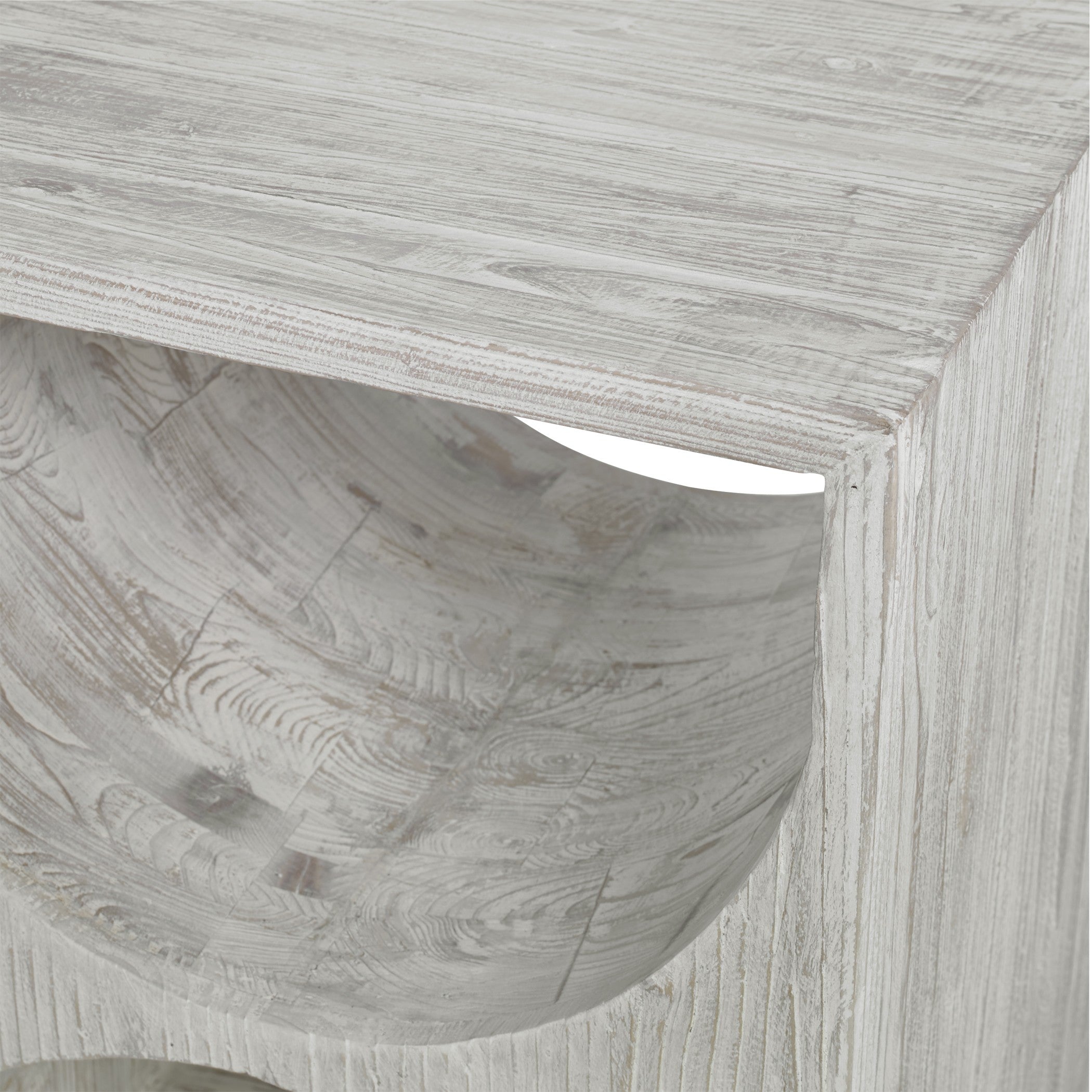 Hans White Side Table by Uttermost