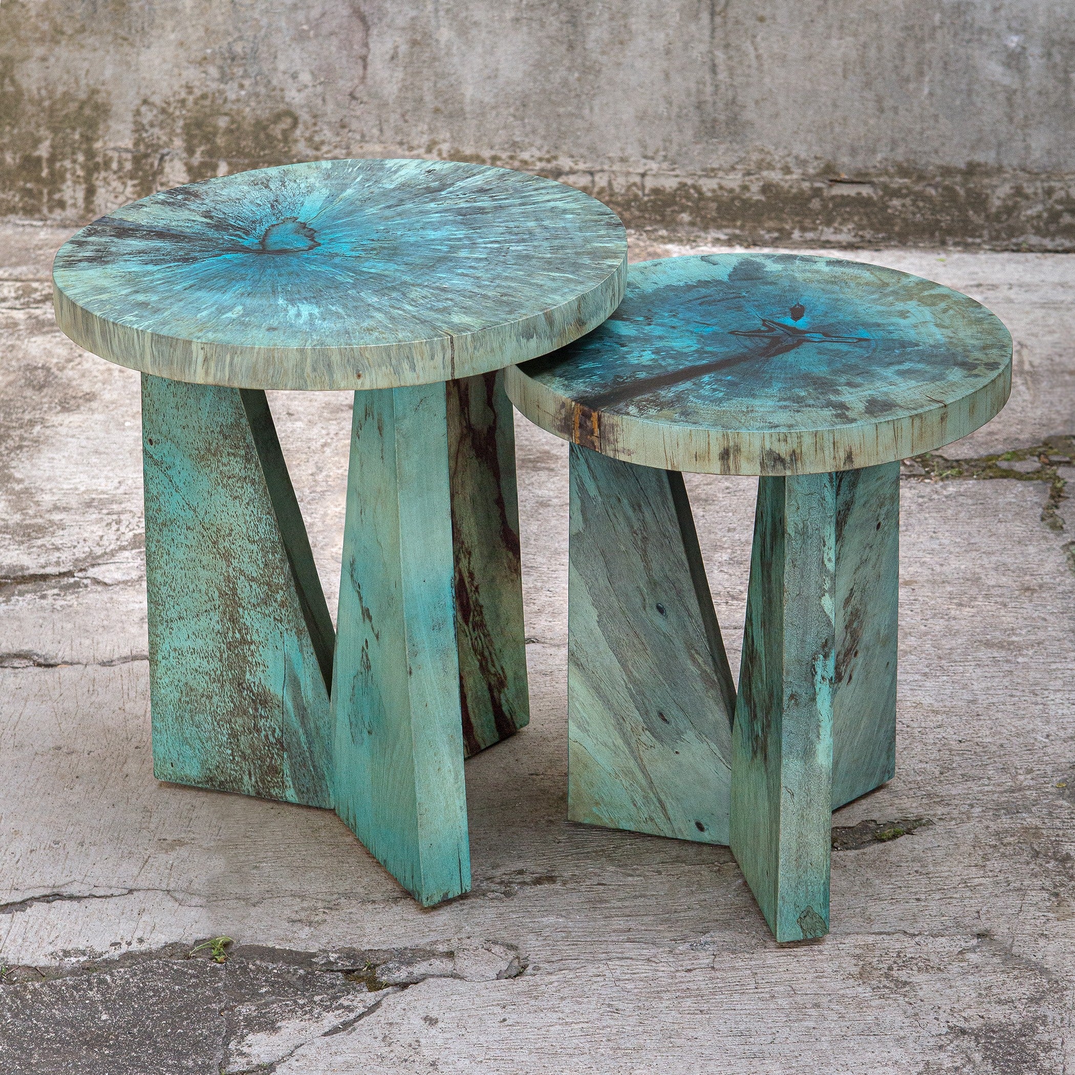 Nadette Blue Nesting Tables - Set of 2 by Uttermost