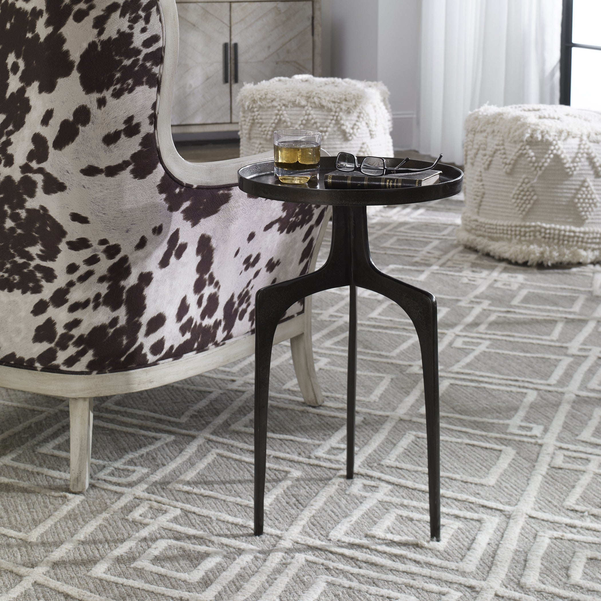 Kenna Bronze Accent Table by Uttermost