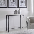 Bourges White Marble Console Table by Uttermost