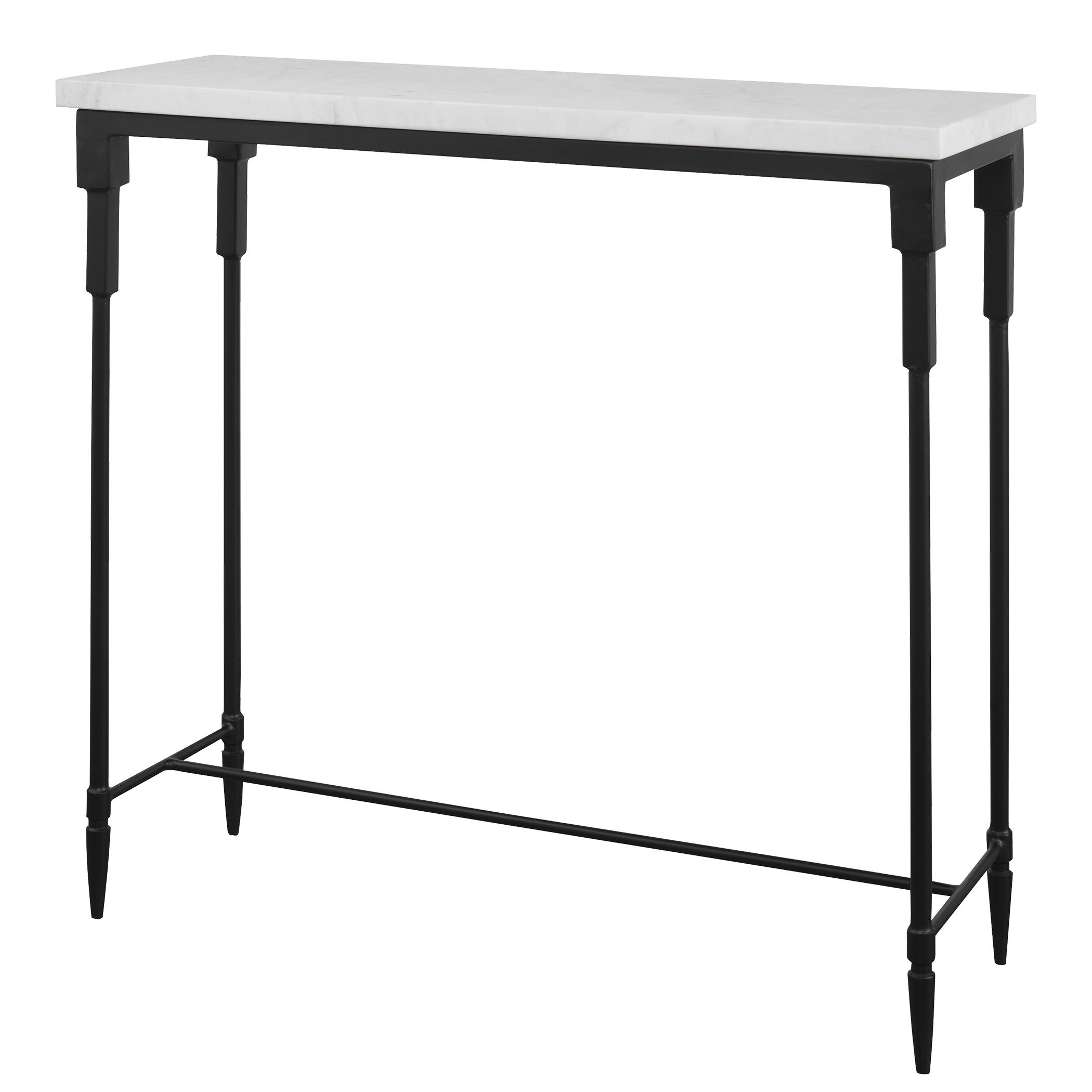 Bourges White Marble Console Table by Uttermost