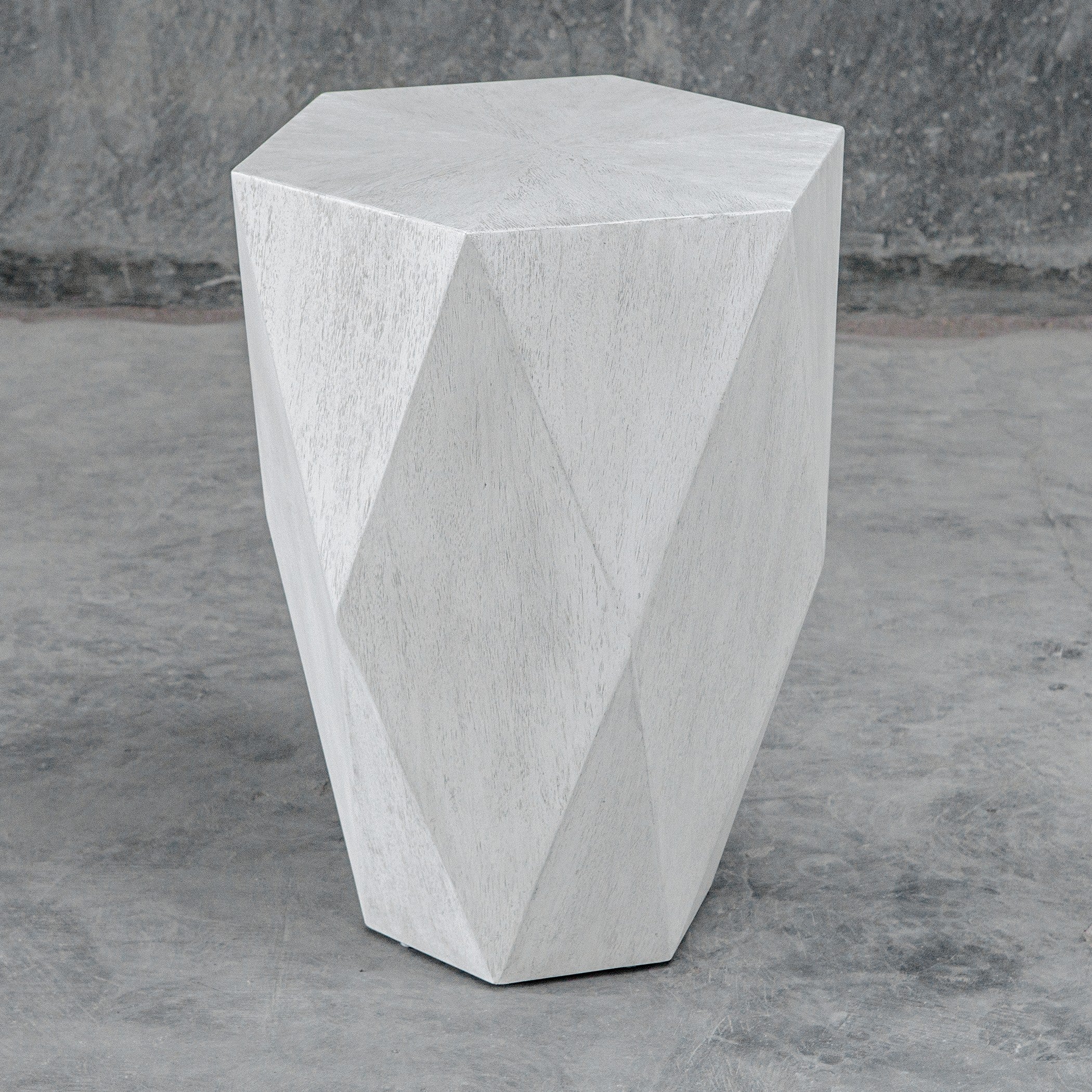Volker White Side Table by Uttermost