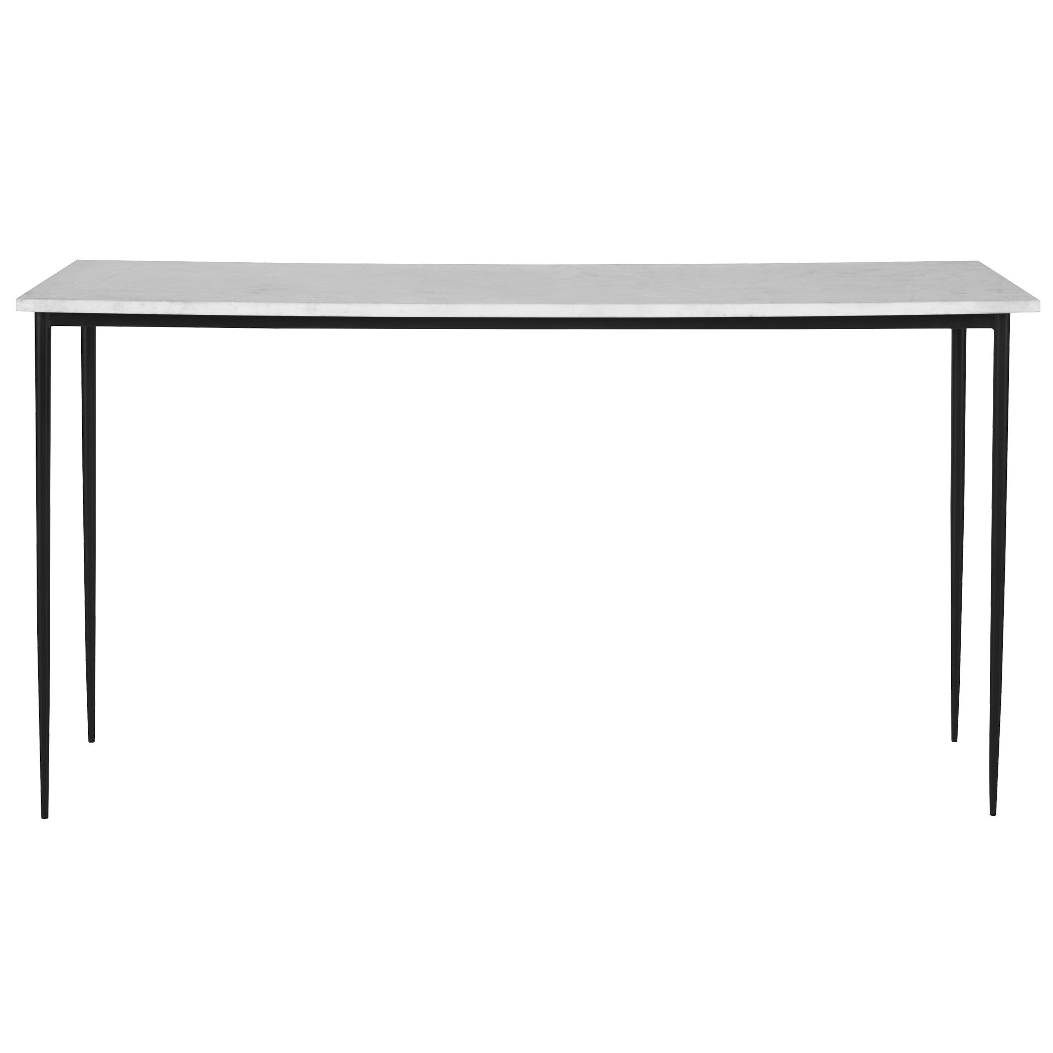 Nightfall White Marble Console Table by Uttermost
