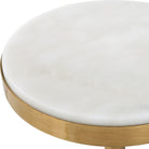 Edifice Drinks Table in White Marble by Uttermost