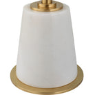 Edifice Drinks Table in White Marble by Uttermost