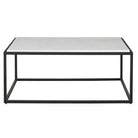 Vola Modern White Marble Coffee Table by Uttermost