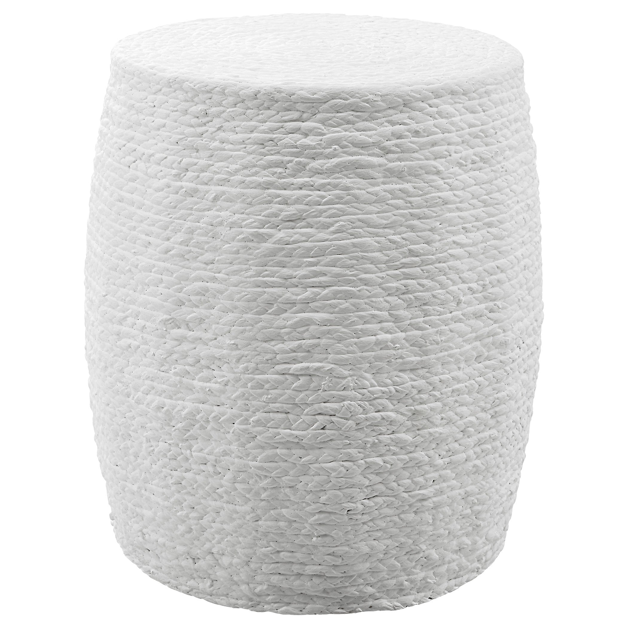 Resort White Accent Stool by Uttermost