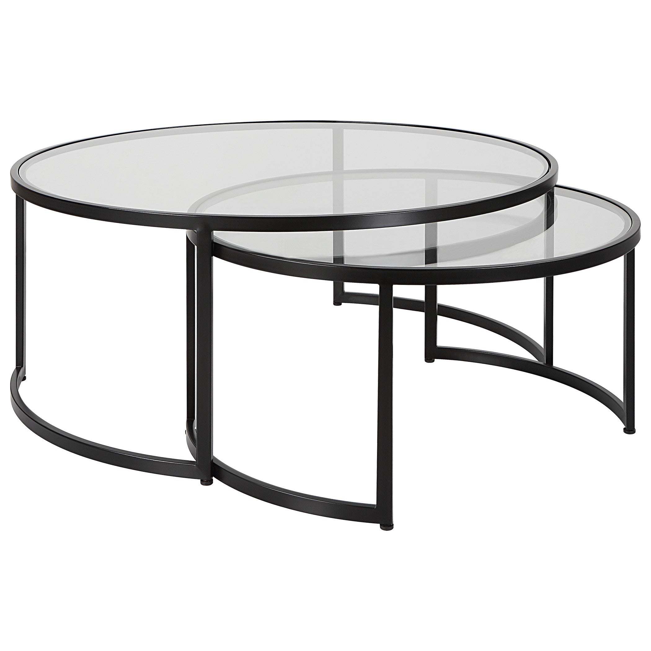 Rhea Black Nesting Coffee Tables - Set of 2 by Uttermost