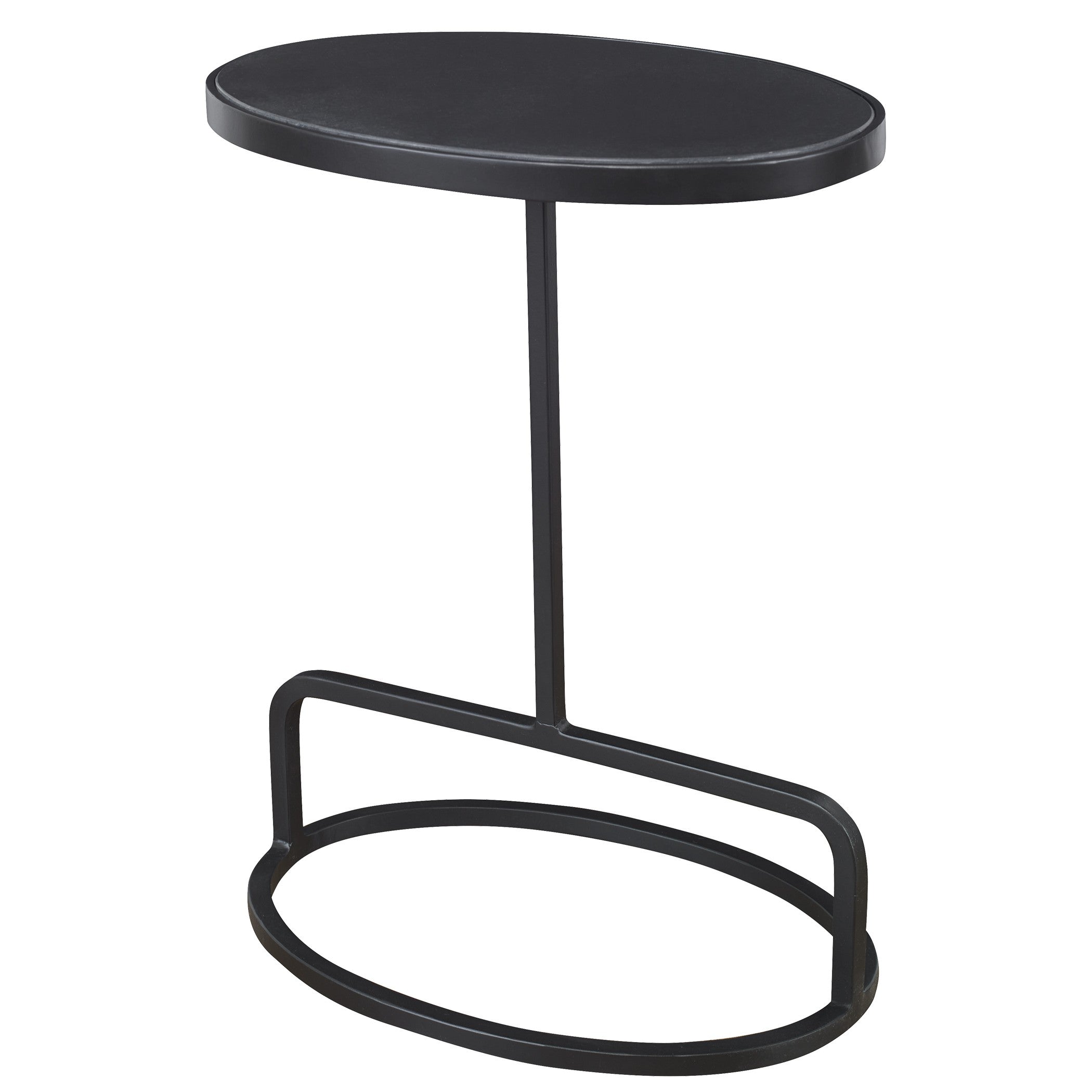 Jessenia Black Marble Accent Table by Uttermost
