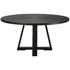 Gidran Round Black Dining Table by Uttermost