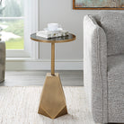Comet Geometric Bronze Accent Table by Uttermost