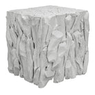 Teak Root White Bunching Cube by Uttermost