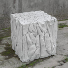 Teak Root White Bunching Cube by Uttermost