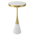 Apex White Concrete Accent Table by Uttermost