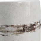 Comanche White Ceramic Garden Stool Uttermost