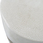 Comanche White Ceramic Garden Stool Uttermost
